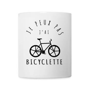 j'peux pas j'ai BICYCLETTE - j peux pas j ai velo - Mug blanc - blanc - Devant