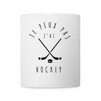 HOCKEY - Je peux pas j'ai hockey - Mug blanc - blanc - Devant