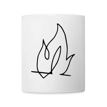 Flamme, Feuer !!! - Tasse - Weiß - Vorne