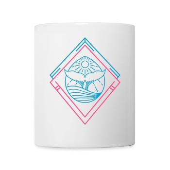 Wal Hipster – Geometrisch, Trendy & Meer - Tasse - Weiß - Vorne