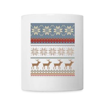 Magie de Noël givrée avec des rennes - Mug blanc - blanc - Devant