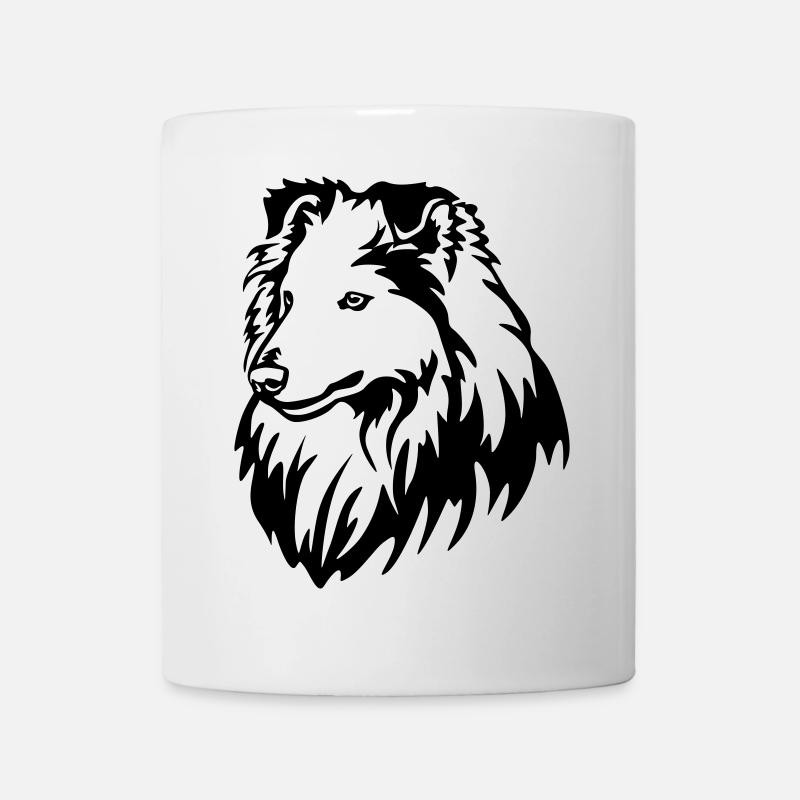 Sheltie Kopf - Tasse - Weiß