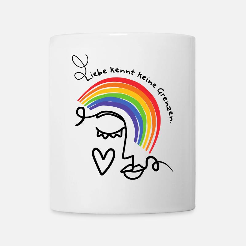 Pride Month Liebe Grenzen LGBTQ Regenbogen Queer - Tasse - Weiß