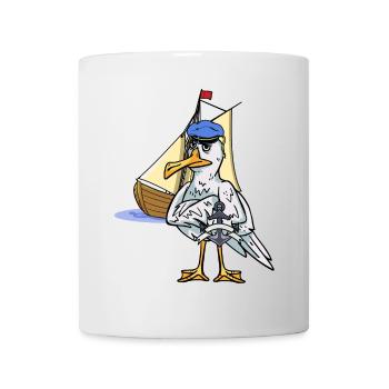 Seefahrer Seemann Schifffahrt maritim Kapitän Ahoi - Tasse - Weiß - Vorne
