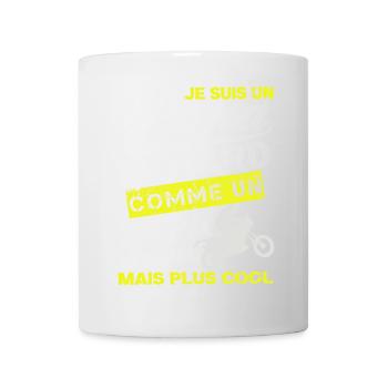 Papa Motard Audacieux - Mug blanc - blanc - Devant