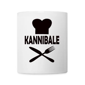 Kannibale - T-Shirt Design schwarz - Tasse - Weiß - Vorne