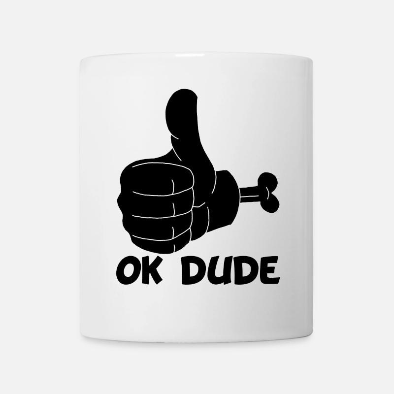 Ok mec ! (noir) - Mug blanc - blanc