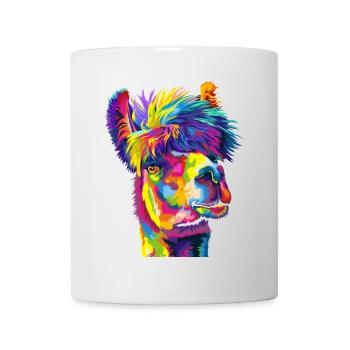Wahnsinniges Regenbogenlama - Tasse - Weiß - Vorne