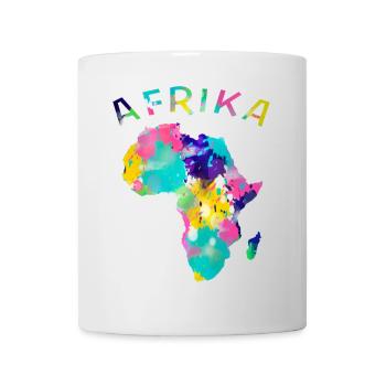 Afrika bunt - Tasse - Weiß - Vorne