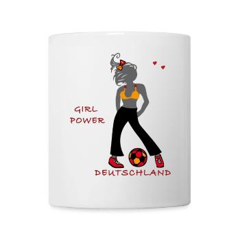 Girlpower, Fußball - Tasse - Weiß - Vorne
