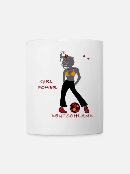 Girlpower, Fußball - Tasse - Weiß