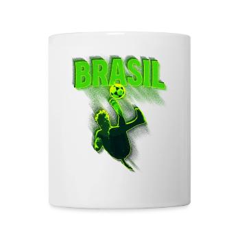 Coup de pied néon du Brésil - Mug blanc - blanc - Devant