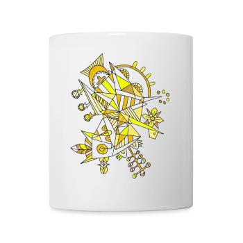 Abstract Geometric World - Motif - Mug - white - Front