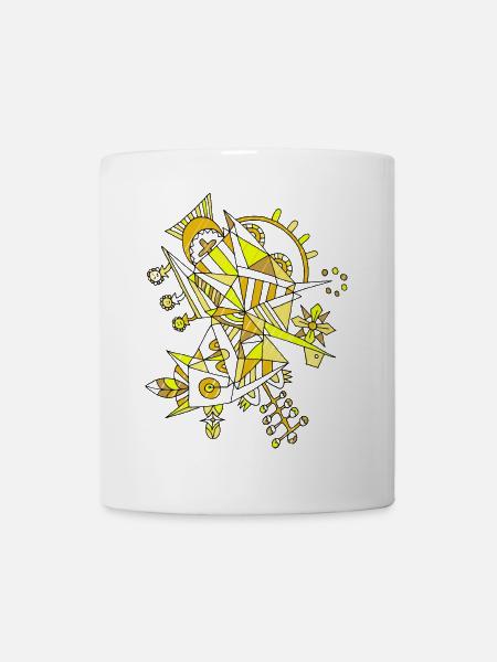 Abstrakte geometrische Welt - Motiv - Tasse - Weiß