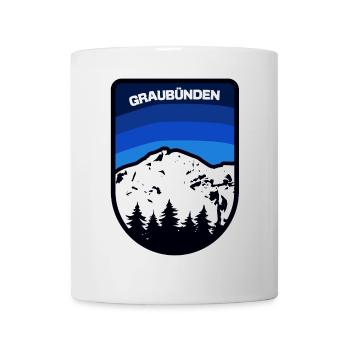 Graubünden Berglandschaft Emblem - Tasse - Weiß - Vorne