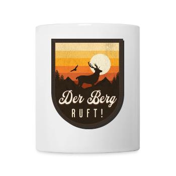 Der Berg ruft Bergwanderer Berge wandern - Tasse - Weiß - Vorne