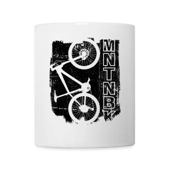MTNBK Mountainbike Linie Kunst - Tasse - Weiß - Vorne