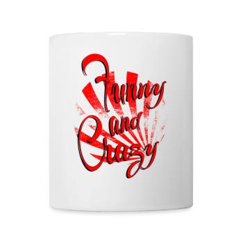 drôle et fou - Mug blanc - blanc - Devant