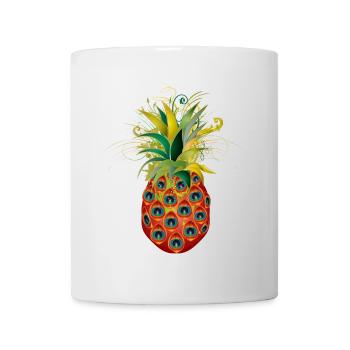 ananas extraordinaire de plumes d’œil de paon - Mug blanc - blanc - Devant