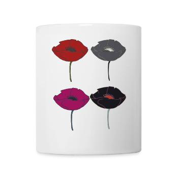 poppies colorful - Mug - white - Front