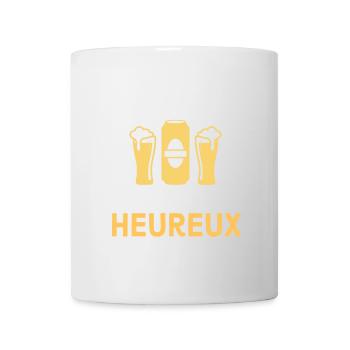 La bière me rend heureux 1 - Mug blanc - blanc - Devant