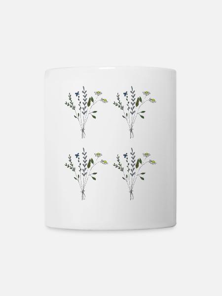 blumenweisenstrauss - Tasse - Weiß