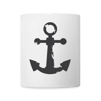 used look dreckig Anker anchor Symbol - Tasse - Weiß - Vorne