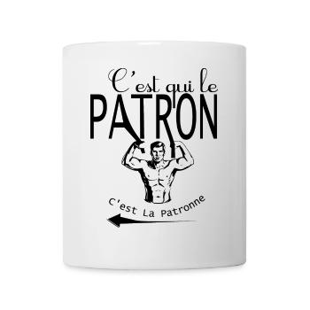 C'est qui le patron - Mug blanc - blanc - Devant