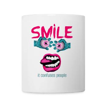 SOURIS, CELA REND LES GENS CONFUS - Mug blanc - blanc - Devant