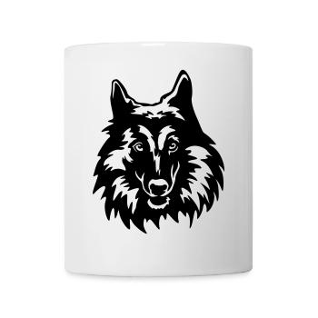Tête de Tervueren - Mug blanc - blanc - Devant