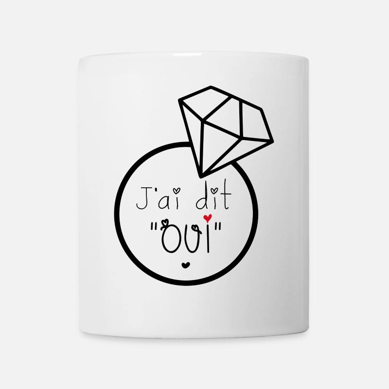 JaiditOui Engagement Romantique - Mug blanc - blanc
