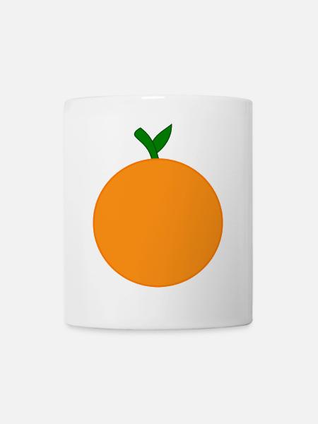Orangen Frucht Früchte Kostüm Fasching Karneval - Tasse - Weiß