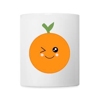 Orangen Frucht Früchte Kostüm Fasching Karneval - Tasse - Weiß - Vorne