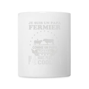 papa fermier comme un papa normal mais plus cool 1 - Mug blanc - blanc - Devant