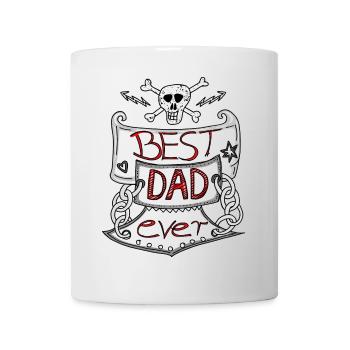 Meilleur papa de tous les temps crâne père pirate motif cool - Mug blanc - blanc - Devant