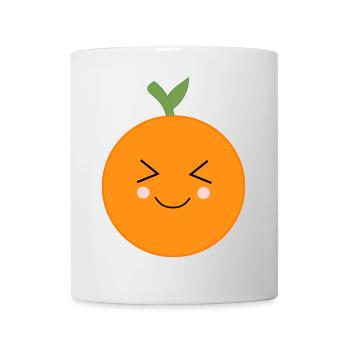 Orangen Frucht Früchte Kostüm Fasching Karneval - Tasse - Weiß - Vorne