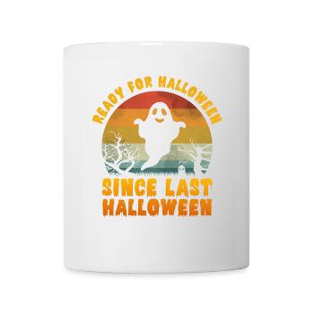 Bereit für Halloween Geist Gespenst Retro Sunset - Tasse - Weiß - Vorne