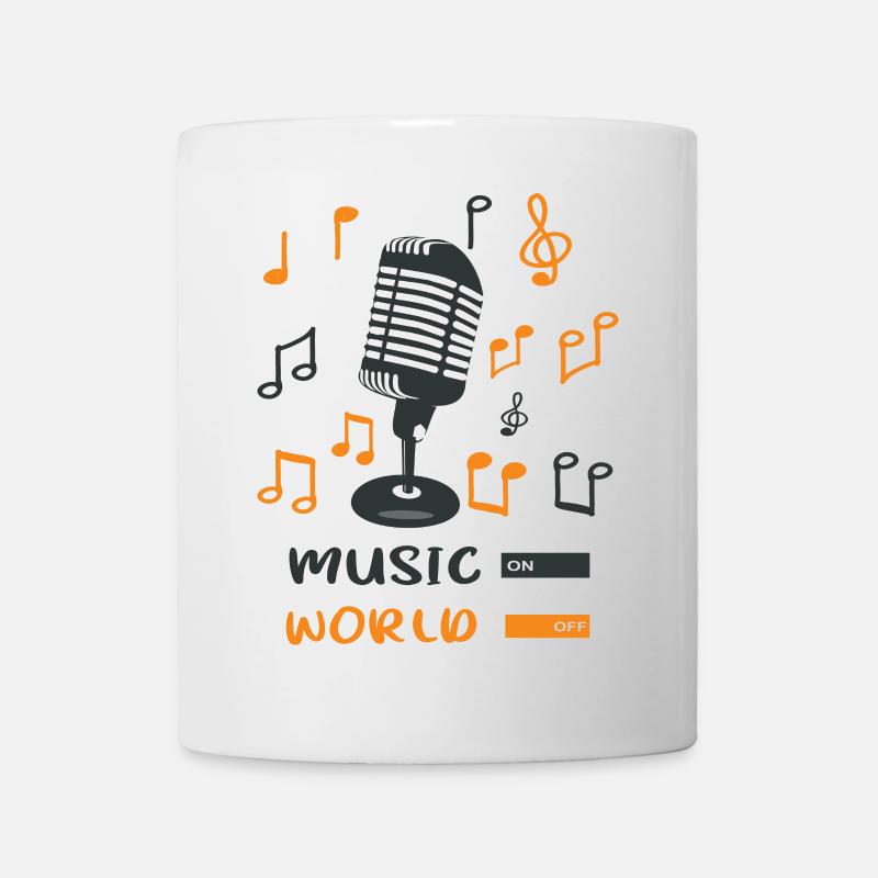 Musik AN Welt AUS - Tasse - Weiß
