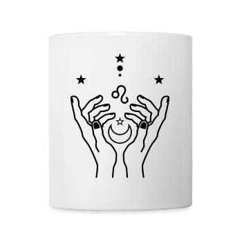 Monochrome Geometrie-Burst - Tasse - Weiß - Vorne