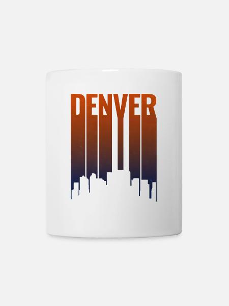 Denver Skyline Farbverlauf - Tasse - Weiß