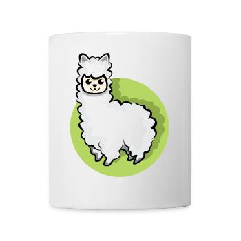 Alpaca icon animal cute sheep cartoon comic icon - Mug - white - Front