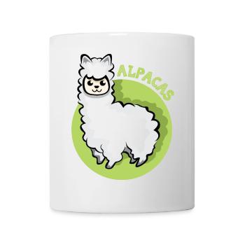 alpaca lama symbol comic cartoon süß Alpaka icon - Tasse - Weiß - Vorne