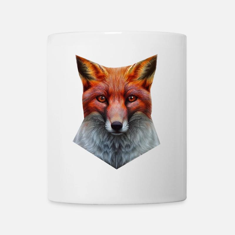 Fuchskopf - Tasse - Weiß