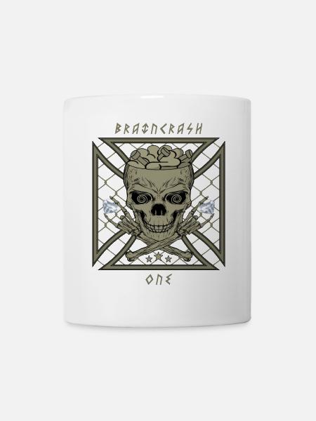 Gehirn Crash eins - Tasse - Weiß