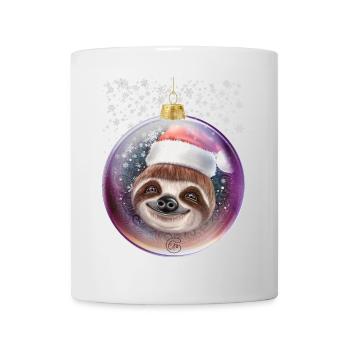 Faultier Weihnachtsshirt Weihnachten Schnee - Tasse - Weiß - Vorne