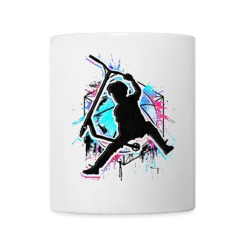 Colorful Stunt Scooter - Colored Stunt Scooter - Mug - white - Front