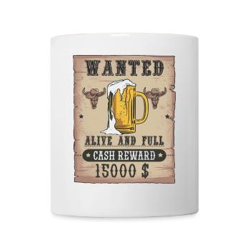 Beer Wanted Funny Beer Drinker Design - Mug - white - Front