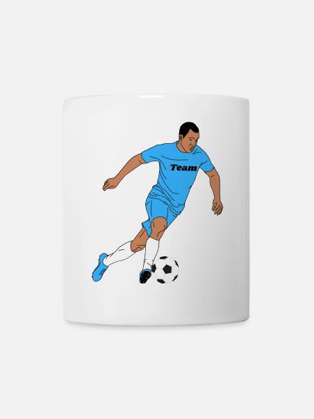 Team Kick Soccer Illustration - Mug - white