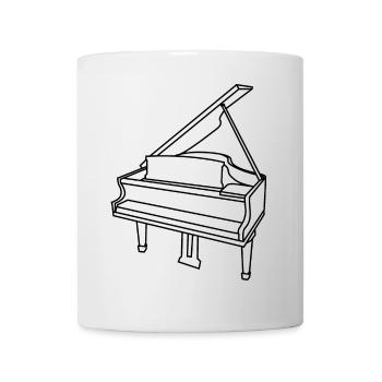 Klavier - Tasse - Weiß - Vorne