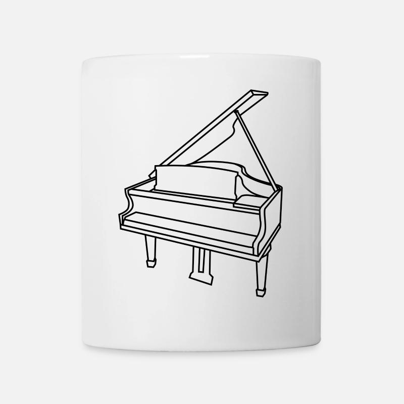 Klavier - Tasse - Weiß